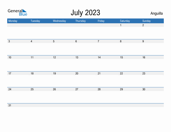 Fillable July 2023 Calendar