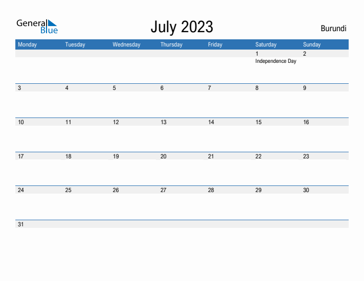 Fillable July 2023 Calendar