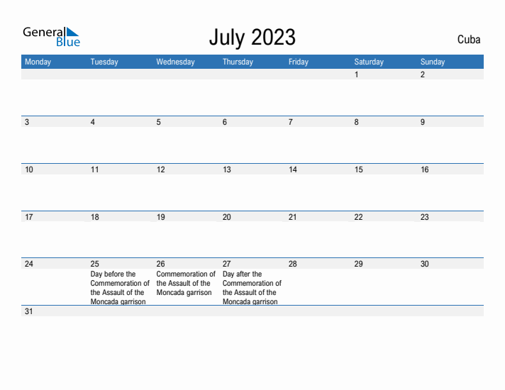 Fillable July 2023 Calendar