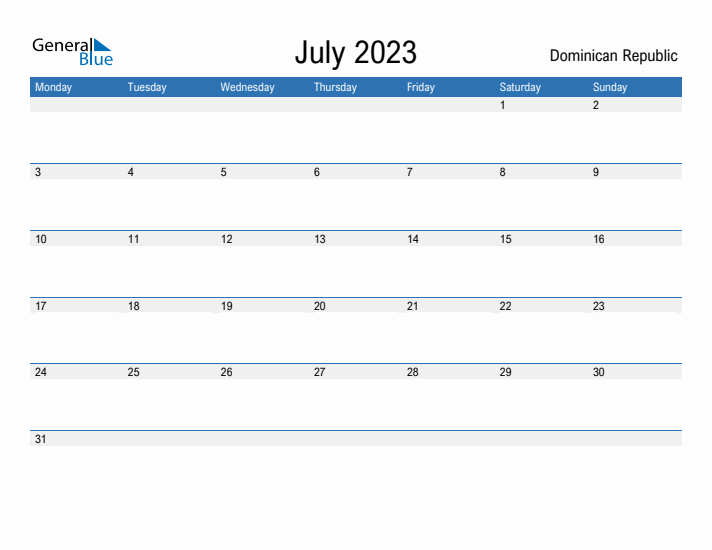 Fillable July 2023 Calendar