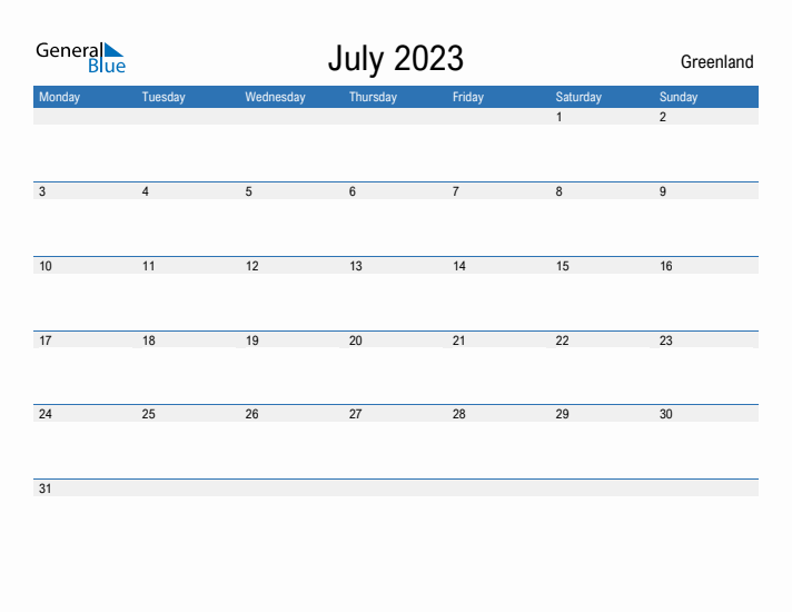 Fillable July 2023 Calendar