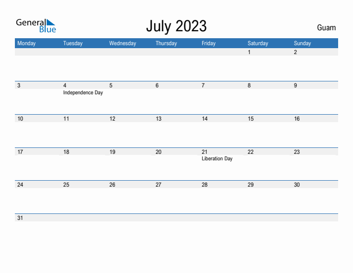 Fillable July 2023 Calendar