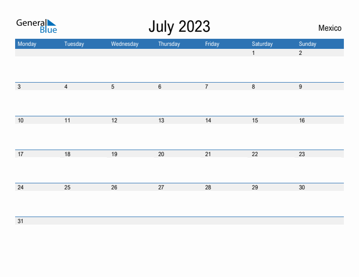 Fillable July 2023 Calendar