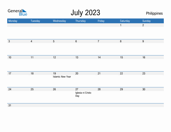 Fillable July 2023 Calendar