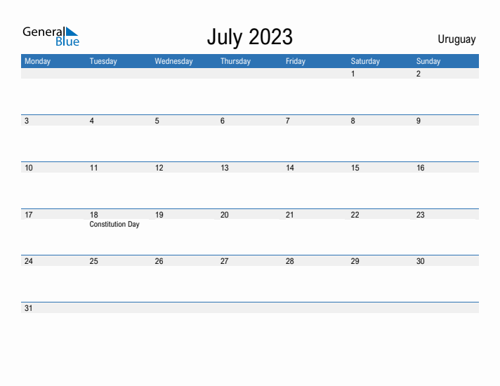 Fillable July 2023 Calendar