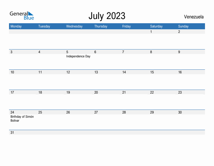 Fillable July 2023 Calendar