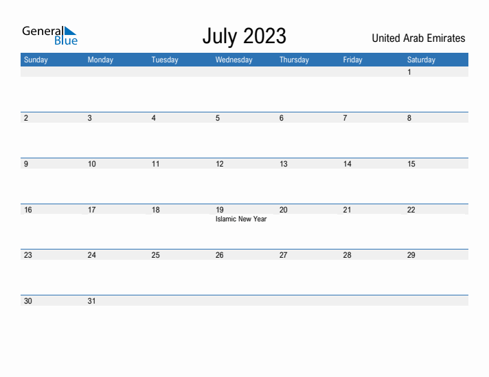 Fillable July 2023 Calendar