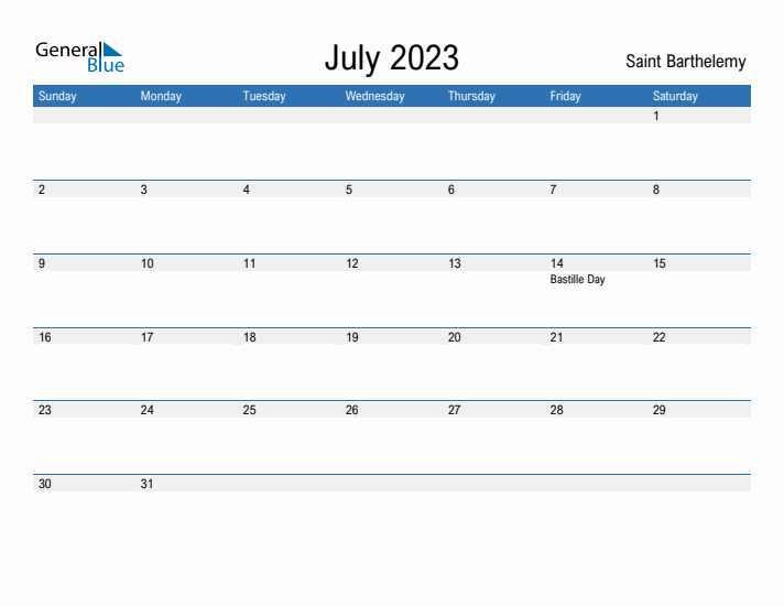 Fillable July 2023 Calendar