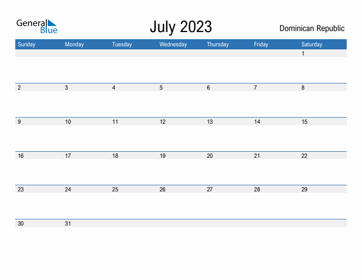 Fillable July 2023 Calendar