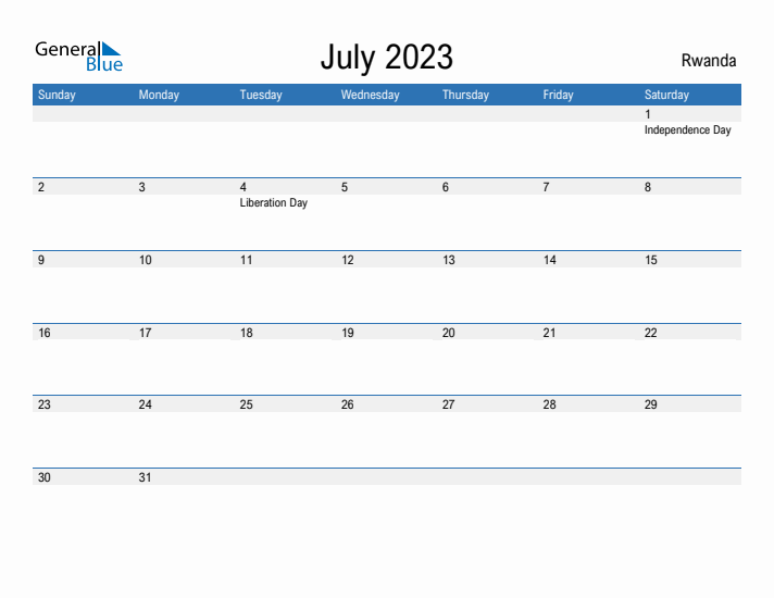 Fillable July 2023 Calendar