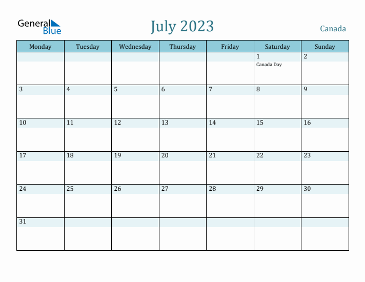 July 2023 Calendar with Holidays