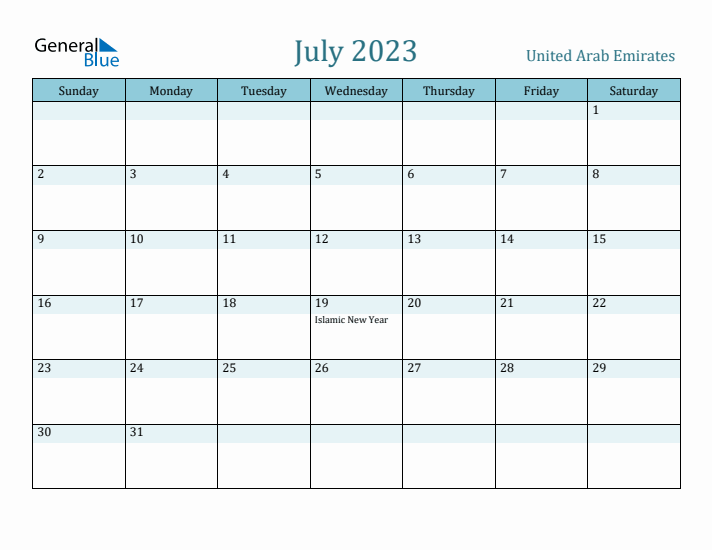 July 2023 Calendar with Holidays