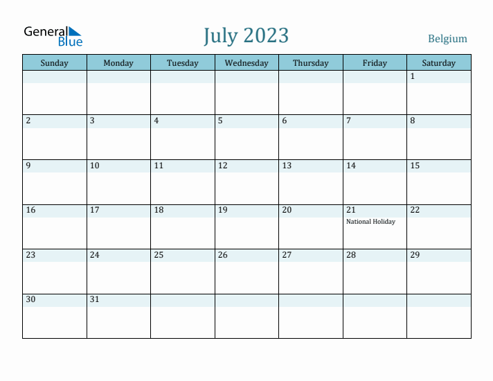 July 2023 Calendar with Holidays