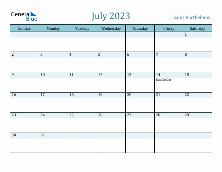 July 2023 Calendar with Holidays