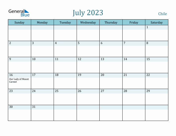 July 2023 Calendar with Holidays