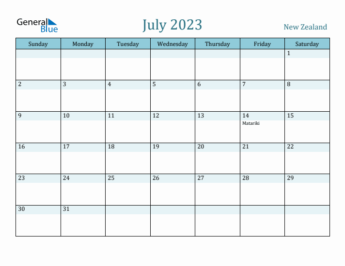 July 2023 Calendar with Holidays