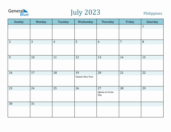 July 2023 Calendar with Holidays