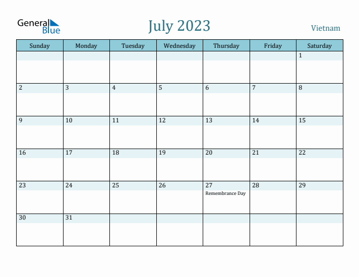 July 2023 Calendar with Holidays