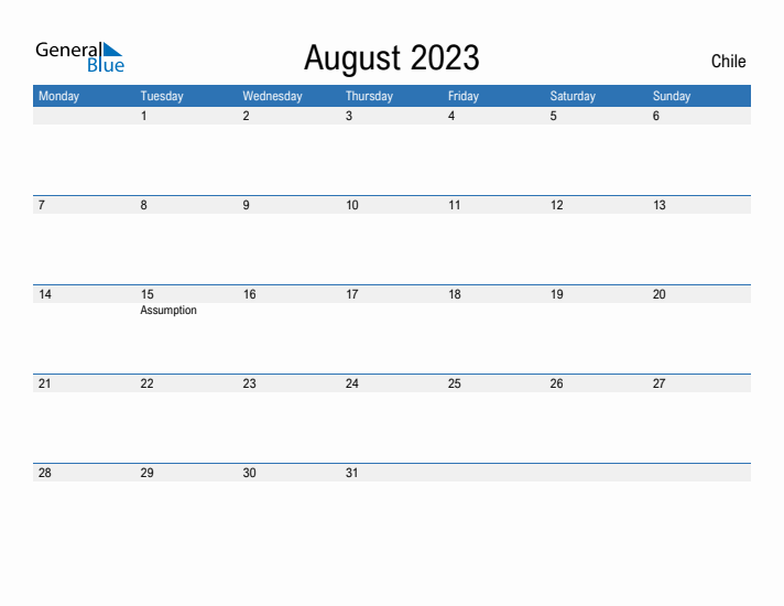 Fillable August 2023 Calendar