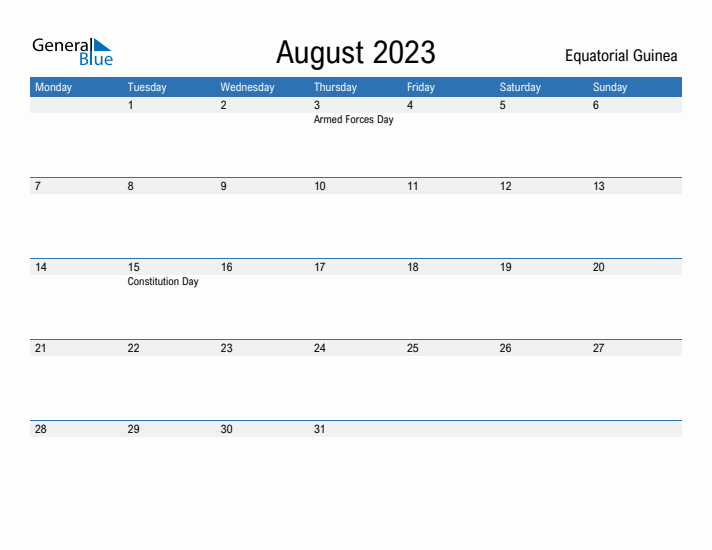 Fillable August 2023 Calendar