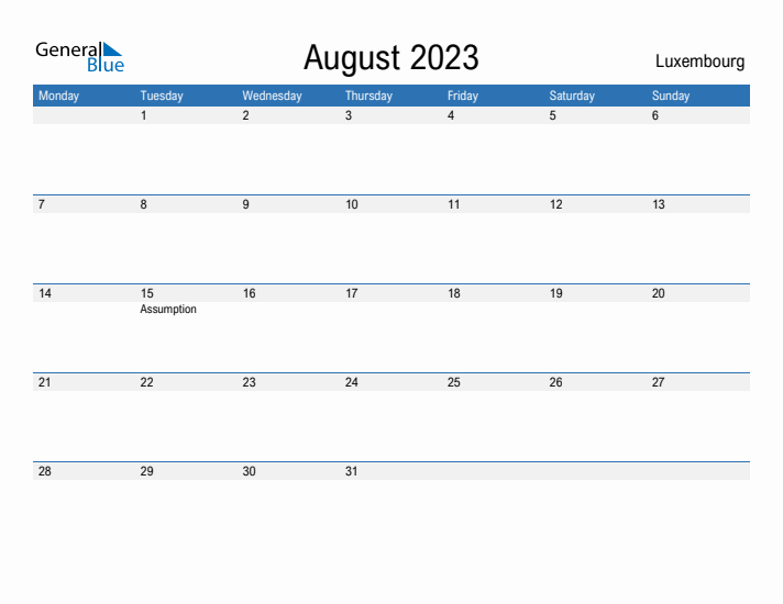 Fillable August 2023 Calendar