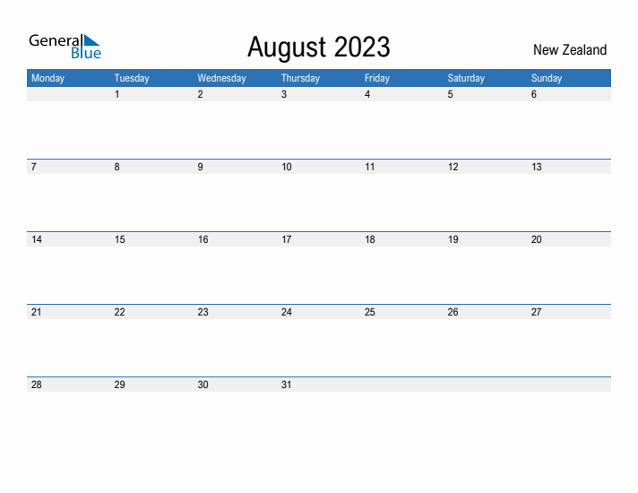 Fillable August 2023 Calendar