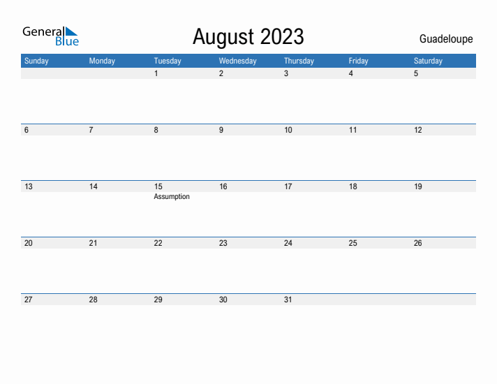 Fillable August 2023 Calendar