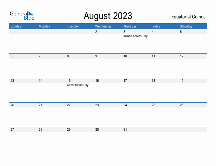 Fillable August 2023 Calendar