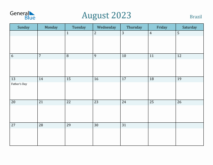 August 2023 Calendar with Holidays