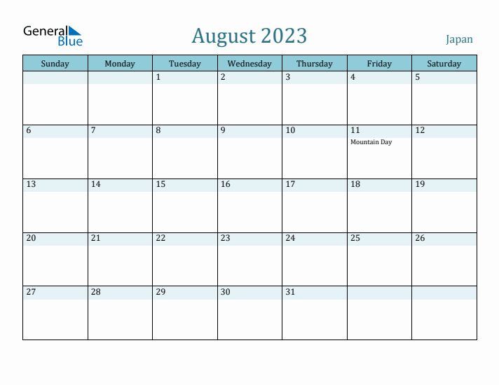 August 2023 Calendar with Holidays