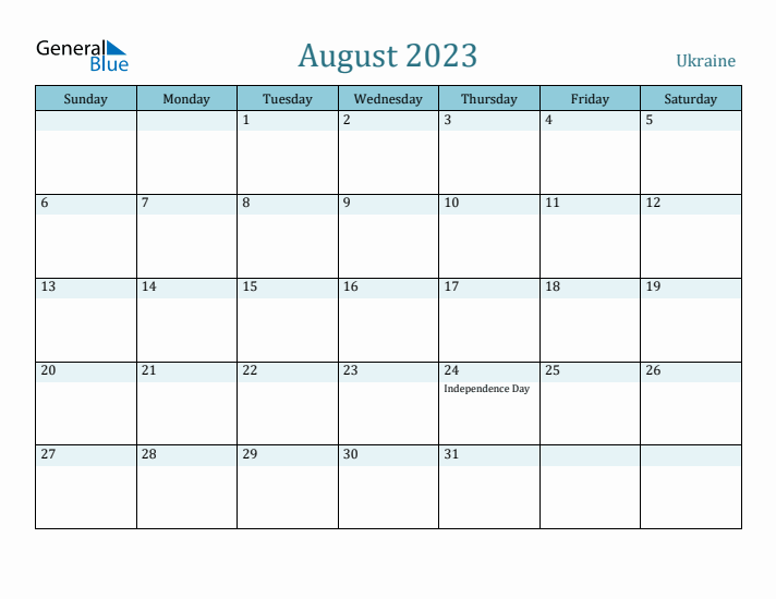 August 2023 Calendar with Holidays