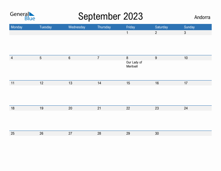 Fillable September 2023 Calendar