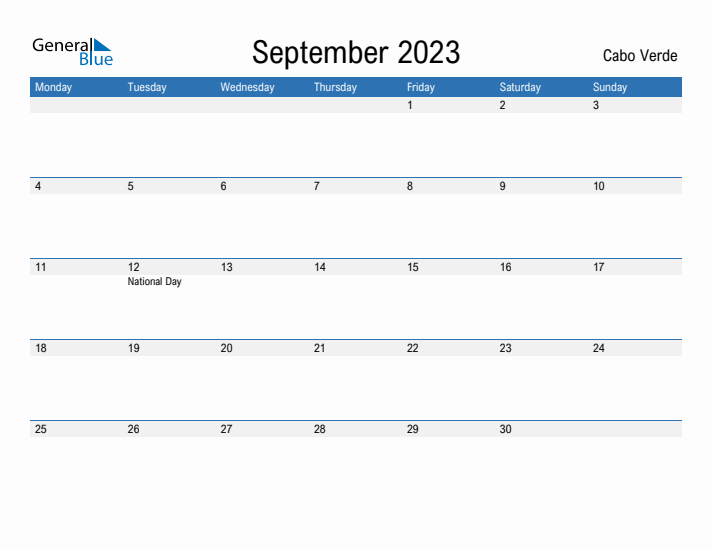 Fillable September 2023 Calendar