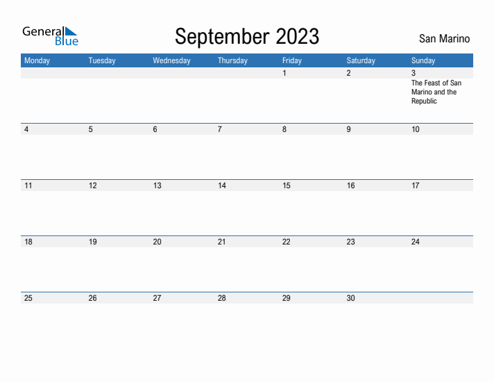 Fillable September 2023 Calendar