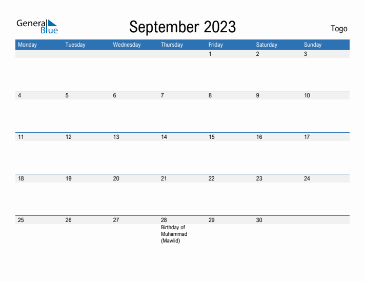 Fillable September 2023 Calendar