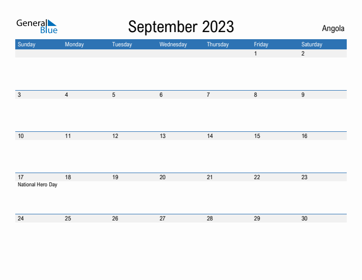 Fillable September 2023 Calendar