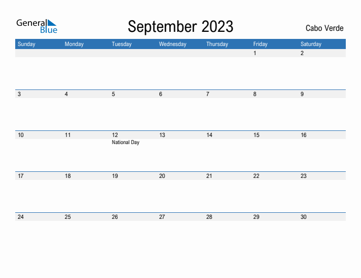 Fillable September 2023 Calendar