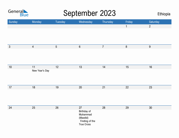 Fillable September 2023 Calendar