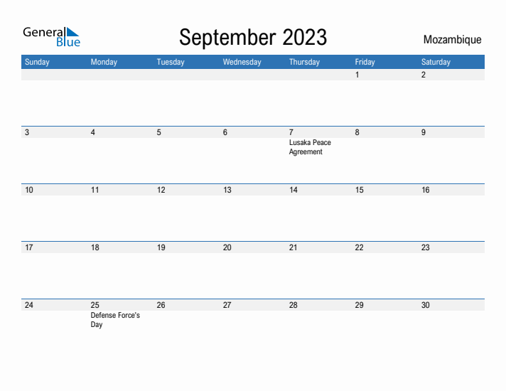 Fillable September 2023 Calendar