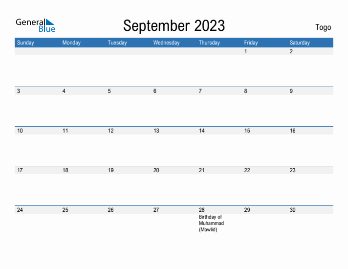 Fillable September 2023 Calendar