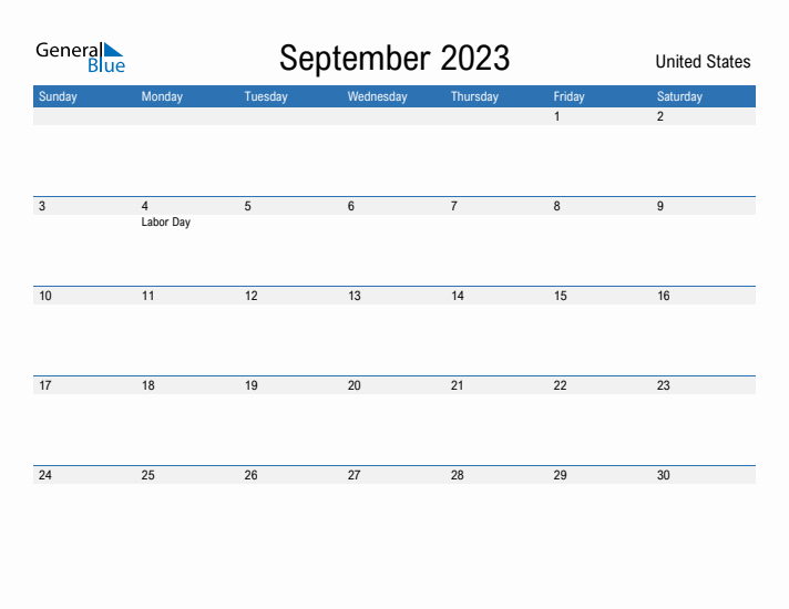 Fillable September 2023 Calendar