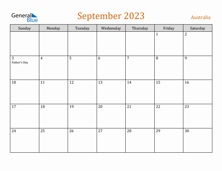 September 2023 Holiday Calendar with Sunday Start