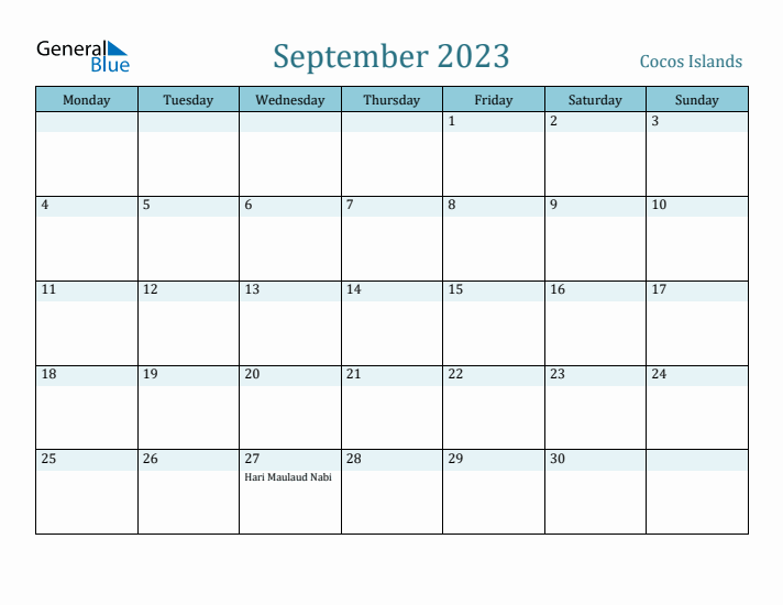 September 2023 Calendar with Holidays