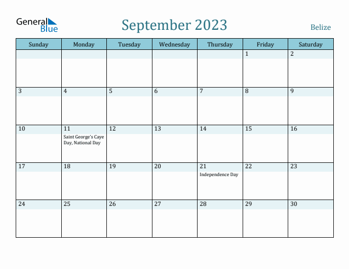 September 2023 Calendar with Holidays