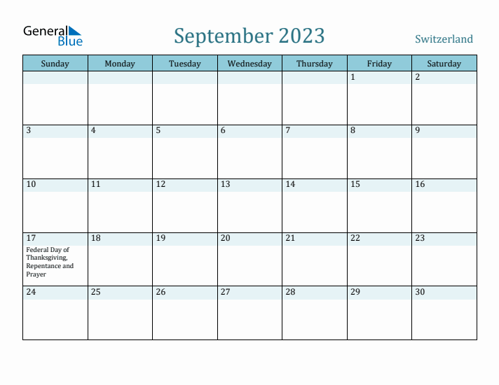 September 2023 Calendar with Holidays