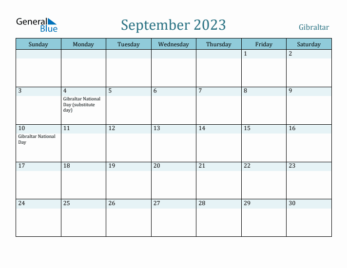 September 2023 Calendar with Holidays