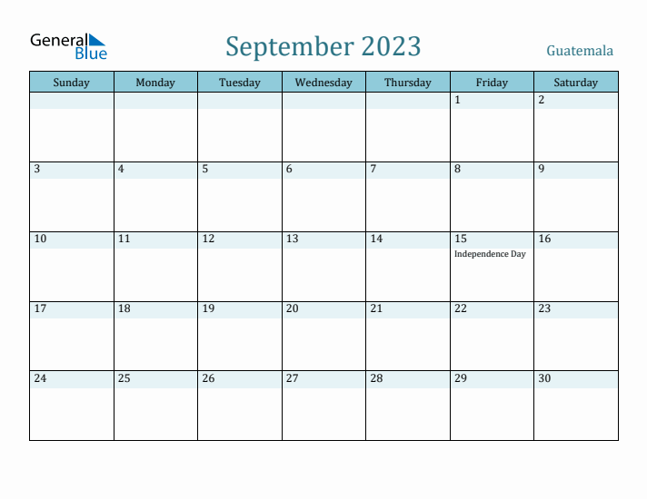 September 2023 Calendar with Holidays