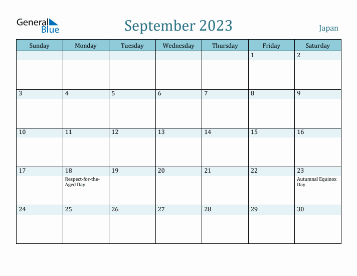 September 2023 Calendar with Holidays