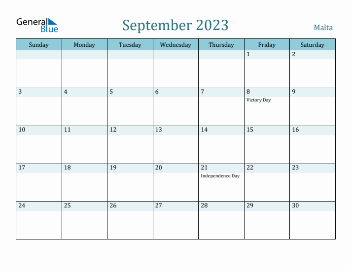 September 2023 Calendar with Holidays