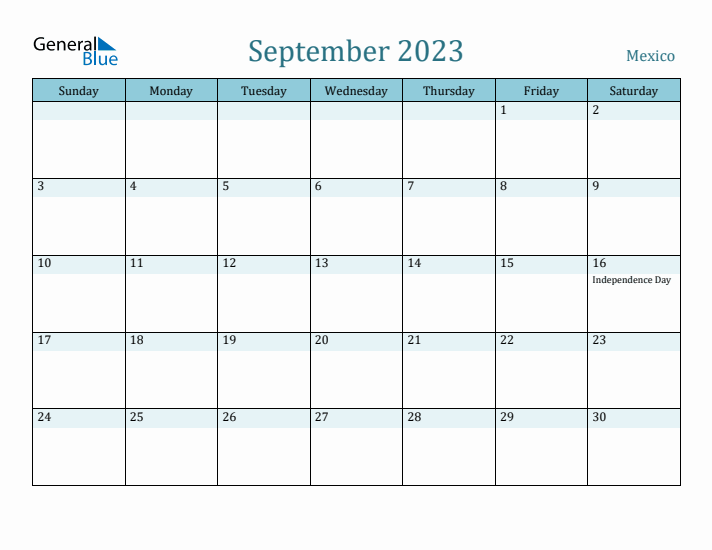 September 2023 Calendar with Holidays